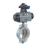 To clamp pneumatic butterfly valve