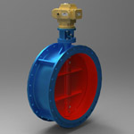 Electric ventilation butterfly valve