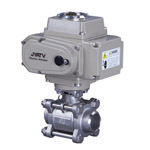 Electric three plate welded ball valve