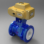 Electric lining fluoride flanged ball valves