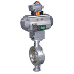 Pneumatic to clamp three partial hardness seal butterfly valve