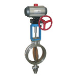 Pneumatic ventilation butterfly valve