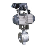 Pneumatic V regulator (wafer flange)