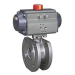 Pneumatic thin ball valve